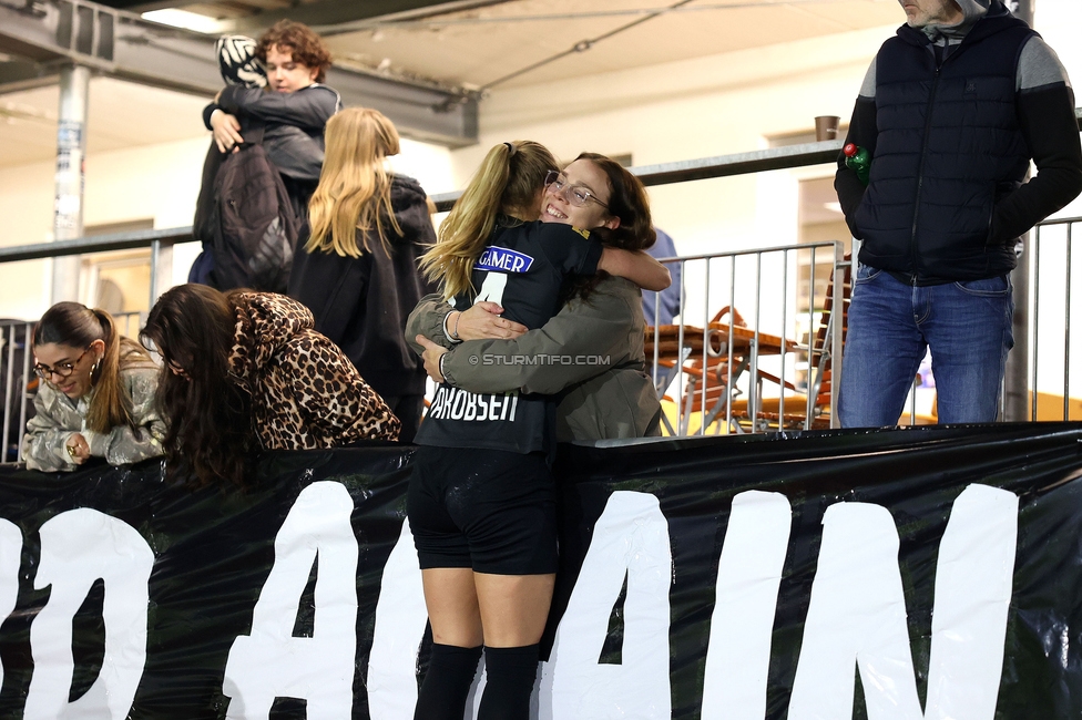 Sturm Damen - BW Linz
OEFB Frauen Bundesliga, 17. Runde, SK Sturm Graz Damen - BW Linz, Trainingszentrum Messendorf, 21.03.2026. Foto zeigt Sandra Jakobsen (Sturm Damen) und Linda Popofsits
