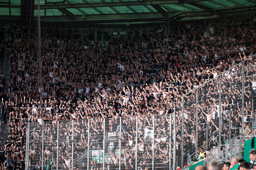 Rapid Wien - Sturm Graz
Oesterreichische Fussball Bundesliga, 25. Runde, SK Rapid Wien - SK Sturm Graz, Franz Horr Stadion Wien, 05.04.2026.Foto zeigt Fans von Sturm
