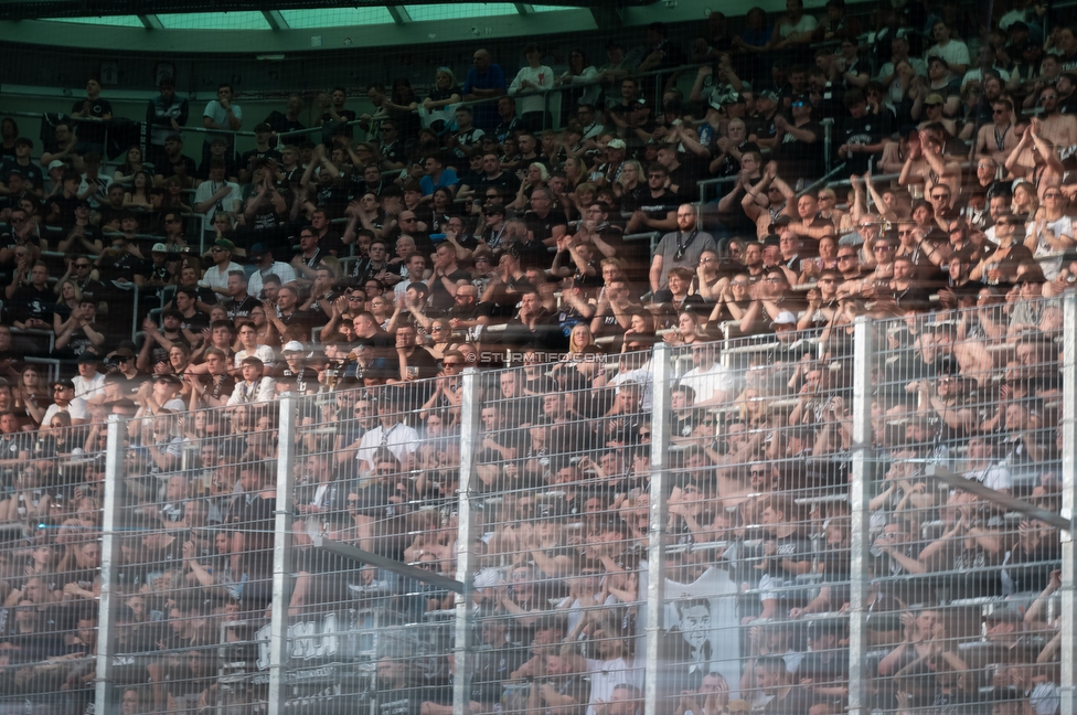 Rapid Wien - Sturm Graz
Oesterreichische Fussball Bundesliga, 25. Runde, SK Rapid Wien - SK Sturm Graz, Franz Horr Stadion Wien, 05.04.2026.Foto zeigt Fans von Sturm
