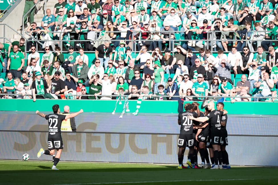 Rapid Wien - Sturm Graz
Oesterreichische Fussball Bundesliga, 25. Runde, SK Rapid Wien - SK Sturm Graz, Franz Horr Stadion Wien, 05.04.2026.Foto zeigt Albert Vallci (Sturm)
Schlüsselwörter: torjubel