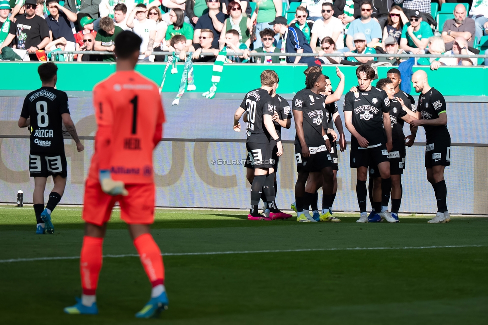 Rapid Wien - Sturm Graz
Oesterreichische Fussball Bundesliga, 25. Runde, SK Rapid Wien - SK Sturm Graz, Franz Horr Stadion Wien, 05.04.2026.Foto zeigt Albert Vallci (Sturm)
Schlüsselwörter: torjubel
