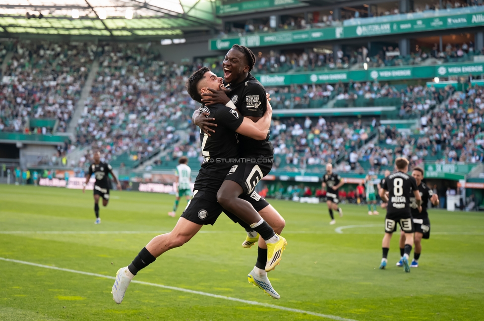 Rapid Wien - Sturm Graz
Oesterreichische Fussball Bundesliga, 25. Runde, SK Rapid Wien - SK Sturm Graz, Franz Horr Stadion Wien, 05.04.2026.Foto zeigt Seedy Jatta (Sturm)
Schlüsselwörter: torjubel