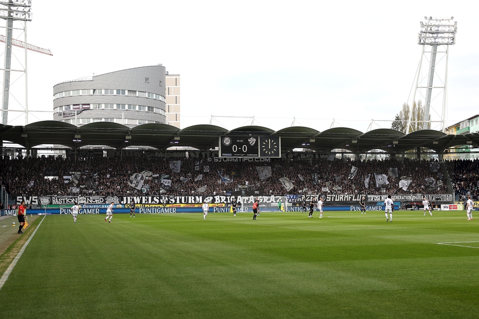 Sturm Graz - Hartberg
Oesterreichische Fussball Bundesliga, 26. Runde, SK Sturm Graz - TSV Hartberg, Stadion Graz-Liebenau, 12.04.2026. Foto zeigt Fans von Sturm
