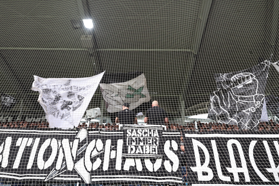Sturm Graz - Hartberg
Oesterreichische Fussball Bundesliga, 26. Runde, SK Sturm Graz - TSV Hartberg, Stadion Graz-Liebenau, 12.04.2026. 

Foto zeigt Fans von Sturm
Schlüsselwörter: generationchaos blackstorm