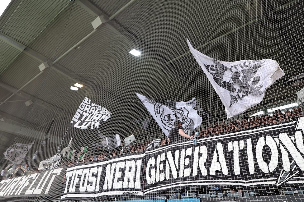 Sturm Graz - Hartberg
Oesterreichische Fussball Bundesliga, 26. Runde, SK Sturm Graz - TSV Hartberg, Stadion Graz-Liebenau, 12.04.2026. 

Foto zeigt Fans von Sturm
Schlüsselwörter: tifosi generationchaos