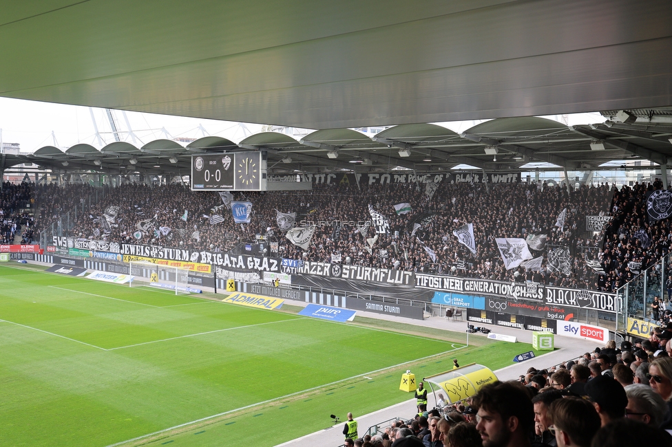 Sturm Graz - Hartberg
Oesterreichische Fussball Bundesliga, 26. Runde, SK Sturm Graz - TSV Hartberg, Stadion Graz-Liebenau, 12.04.2026. Foto zeigt Fans von Sturm
