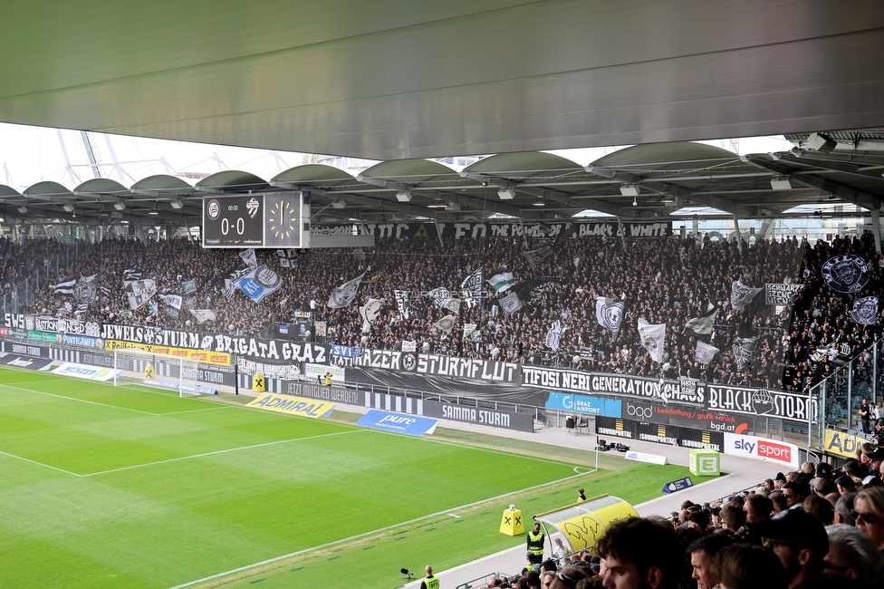 Sturm Graz - Hartberg
Oesterreichische Fussball Bundesliga, 26. Runde, SK Sturm Graz - TSV Hartberg, Stadion Graz-Liebenau, 12.04.2026. Foto zeigt Fans von Sturm
