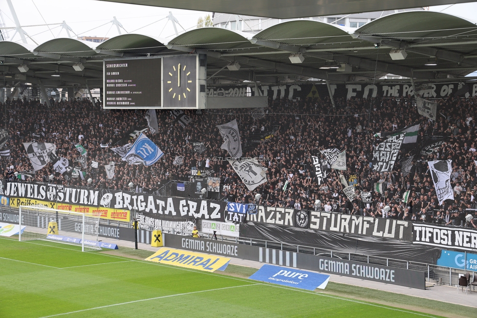 Sturm Graz - Hartberg
Oesterreichische Fussball Bundesliga, 26. Runde, SK Sturm Graz - TSV Hartberg, Stadion Graz-Liebenau, 12.04.2026. Foto zeigt Fans von Sturm
