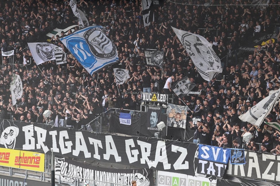 Sturm Graz - Hartberg
Oesterreichische Fussball Bundesliga, 26. Runde, SK Sturm Graz - TSV Hartberg, Stadion Graz-Liebenau, 12.04.2026. Foto zeigt Fans von Sturm
Schlüsselwörter: brigata