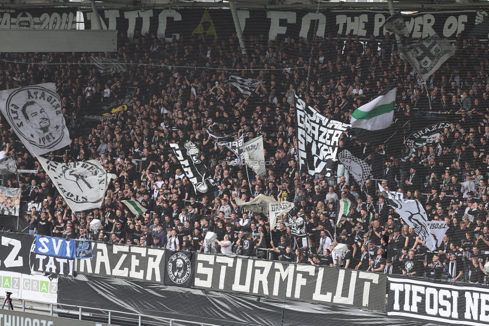 Sturm Graz - Hartberg
Oesterreichische Fussball Bundesliga, 26. Runde, SK Sturm Graz - TSV Hartberg, Stadion Graz-Liebenau, 12.04.2026. Foto zeigt Fans von Sturm
Schlüsselwörter: sturmflut