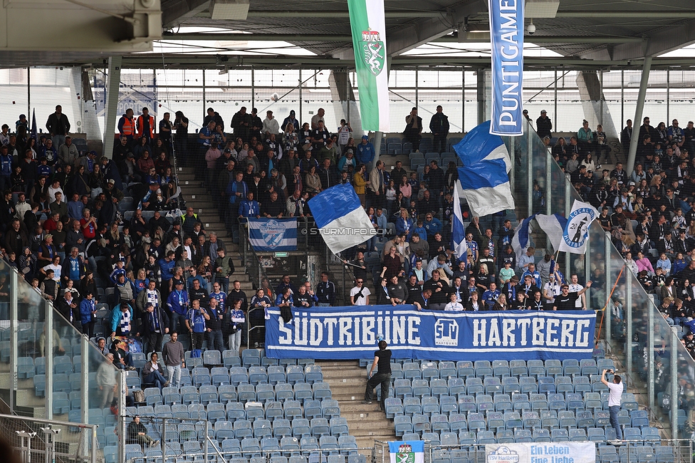 Sturm Graz - Hartberg
Oesterreichische Fussball Bundesliga, 26. Runde, SK Sturm Graz - TSV Hartberg, Stadion Graz-Liebenau, 12.04.2026. Foto zeigt Fans von Hartberg
