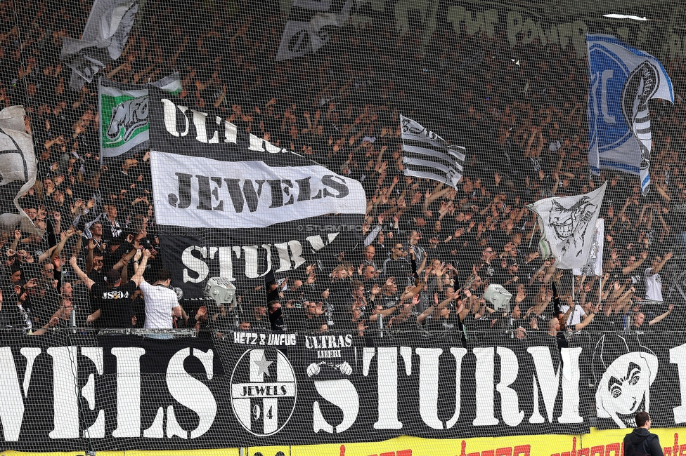 Sturm Graz - Hartberg
Oesterreichische Fussball Bundesliga, 26. Runde, SK Sturm Graz - TSV Hartberg, Stadion Graz-Liebenau, 12.04.2026. 

Foto zeigt Fans von Sturm
Schlüsselwörter: jewels