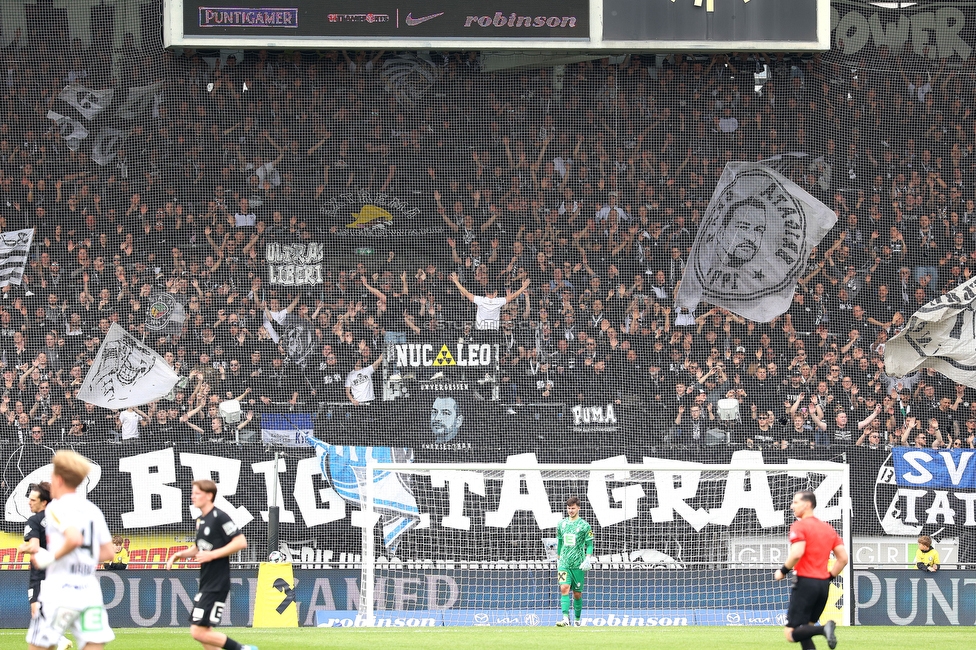 Sturm Graz - Hartberg
Oesterreichische Fussball Bundesliga, 26. Runde, SK Sturm Graz - TSV Hartberg, Stadion Graz-Liebenau, 12.04.2026. 

Foto zeigt Fans von Sturm
Schlüsselwörter: brigata