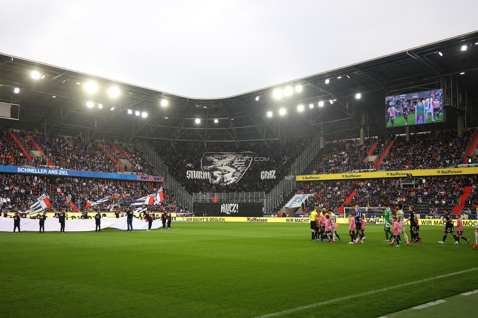 LASK - Sturm Graz
Oesterreichische Fussball Bundesliga, 27. Runde, LASK - SK Sturm Graz, Arena Linz, 19.04.2026.Foto zeigt Fans von Sturm mit einer Choreografie
