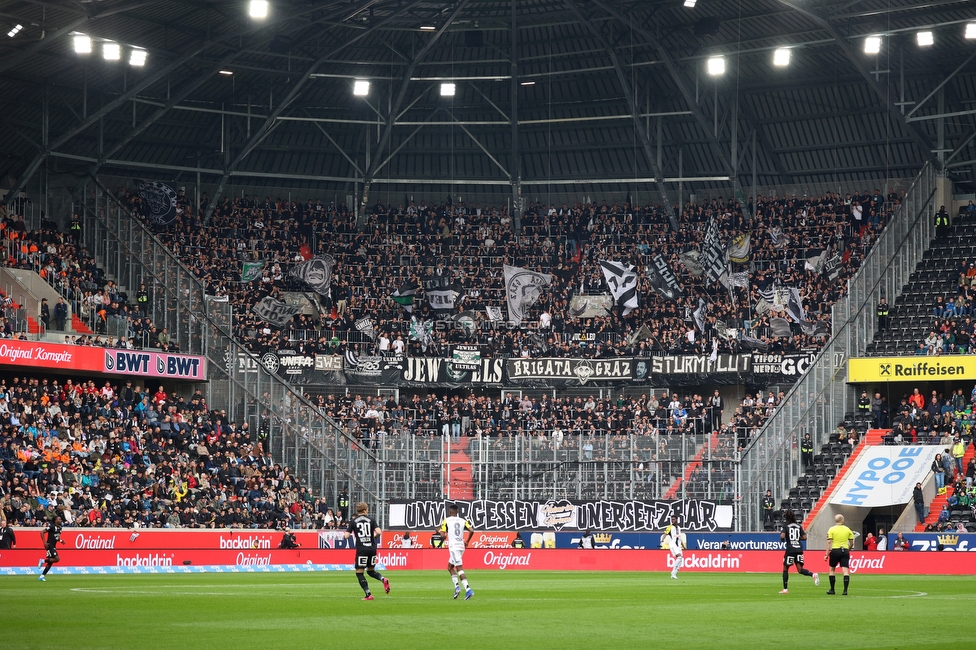 LASK - Sturm Graz
Oesterreichische Fussball Bundesliga, 27. Runde, LASK - SK Sturm Graz, Arena Linz, 19.04.2026.Foto zeigt Fans von Sturm
