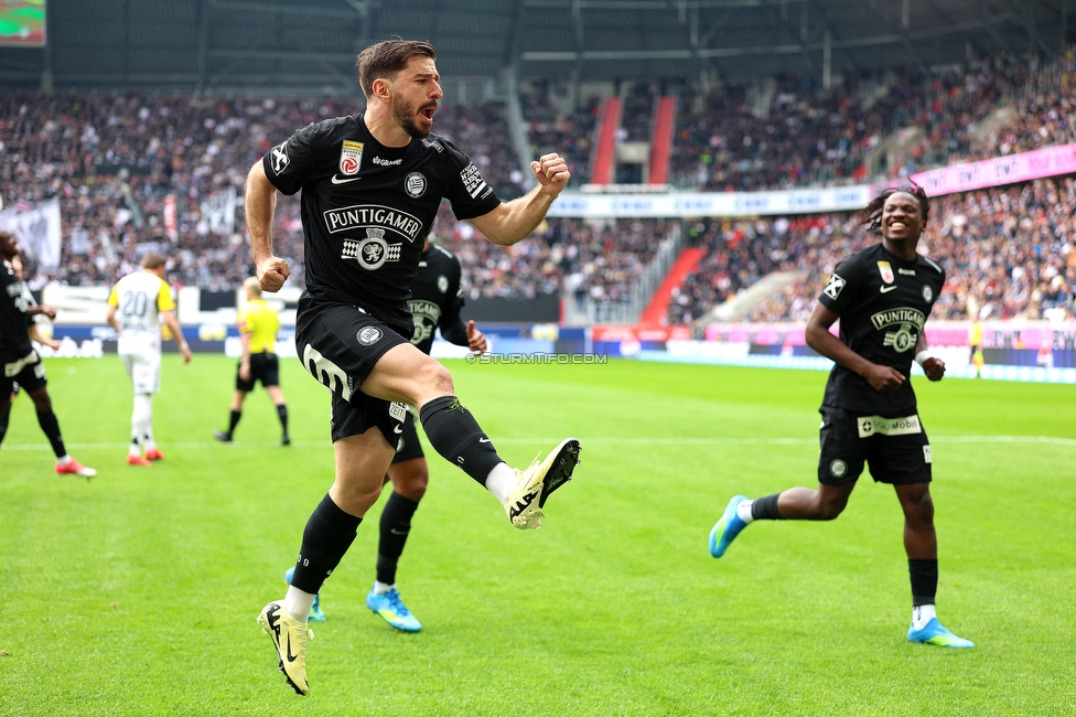 LASK - Sturm Graz
Oesterreichische Fussball Bundesliga, 27. Runde, LASK - SK Sturm Graz, Arena Linz, 19.04.2026.

Foto zeigt Otar Kiteishvili (Sturm)
