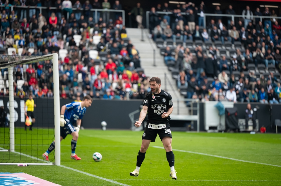 LASK - Sturm Graz
Oesterreichische Fussball Bundesliga, 27. Runde, LASK - SK Sturm Graz, Arena Linz, 19.04.2026.

Foto zeigt Otar Kiteishvili (Sturm)
Schlüsselwörter: torjubel