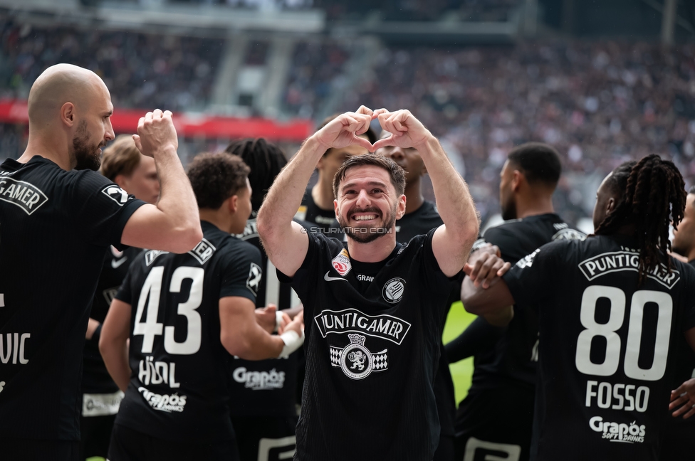 LASK - Sturm Graz
Oesterreichische Fussball Bundesliga, 27. Runde, LASK - SK Sturm Graz, Arena Linz, 19.04.2026.

Foto zeigt Otar Kiteishvili (Sturm)
Schlüsselwörter: torjubel