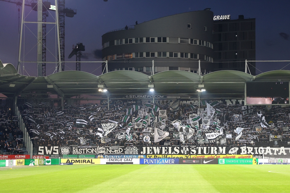 Sturm Graz - LASK
Oesterreichische Fussball Bundesliga, 28. Runde, SK Sturm Graz - LASK, Stadion Graz-Liebenau, 22.04.2026. 

Foto zeigt Fans von Sturm mit einer Choreografie
Schlüsselwörter: schals