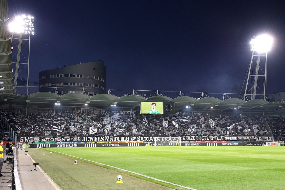 Sturm Graz - LASK
Oesterreichische Fussball Bundesliga, 28. Runde, SK Sturm Graz - LASK, Stadion Graz-Liebenau, 22.04.2026. 

Foto zeigt Fans von Sturm mit einer Choreografie
Schlüsselwörter: schals