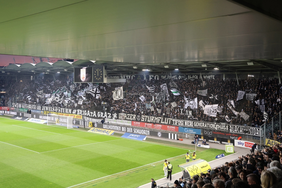 Sturm Graz - LASK
Oesterreichische Fussball Bundesliga, 28. Runde, SK Sturm Graz - LASK, Stadion Graz-Liebenau, 22.04.2026. Foto zeigt Fans von Sturm mit einer Choreografie
Schlüsselwörter: pyrotechnik