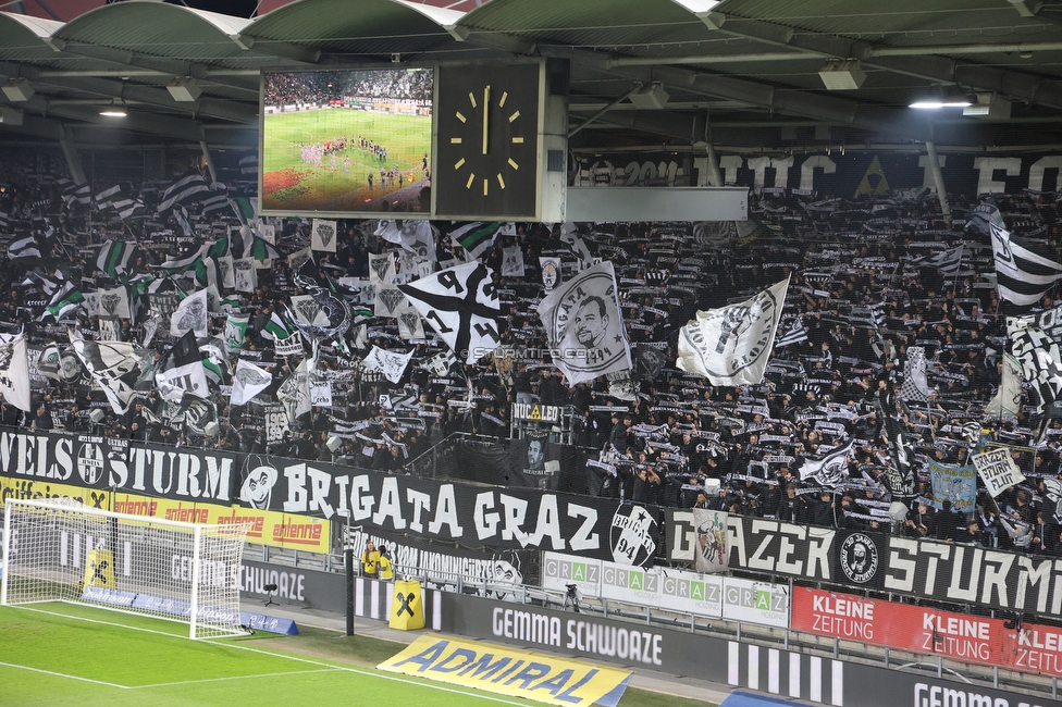 Sturm Graz - LASK
Oesterreichische Fussball Bundesliga, 28. Runde, SK Sturm Graz - LASK, Stadion Graz-Liebenau, 22.04.2026. 

Foto zeigt Fans von Sturm mit einer Choreografie
Schlüsselwörter: schals brigata