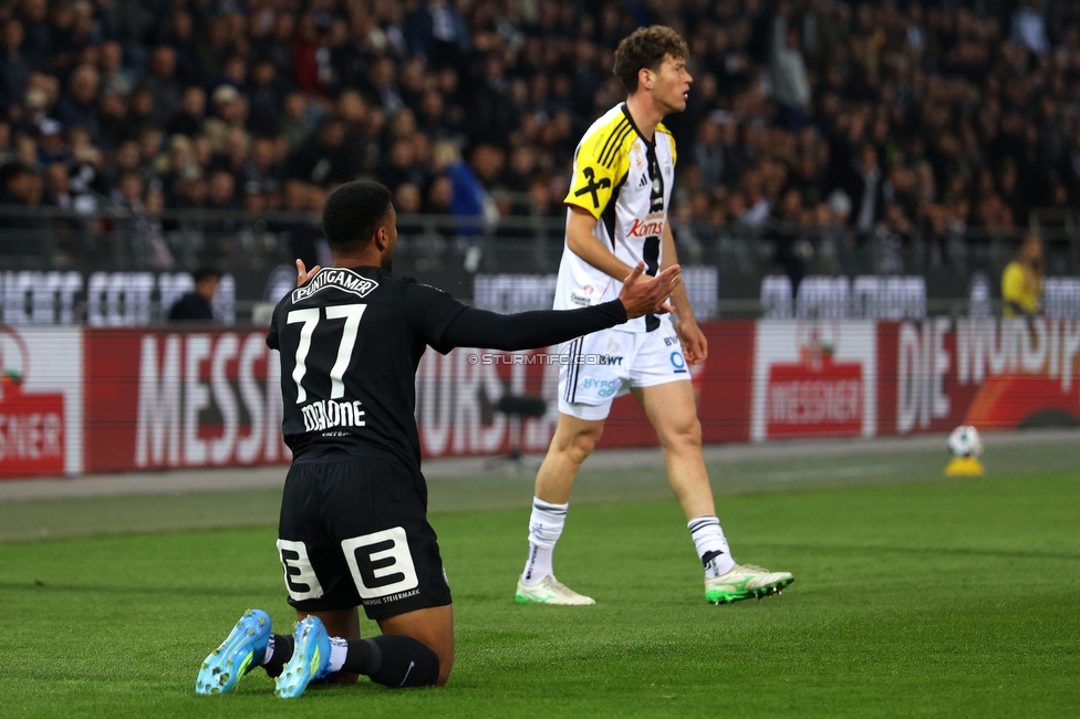 Sturm Graz - LASK
Oesterreichische Fussball Bundesliga, 28. Runde, SK Sturm Graz - LASK, Stadion Graz-Liebenau, 22.04.2026. 

Foto zeigt Maurice Maximilian Malone (Sturm)

