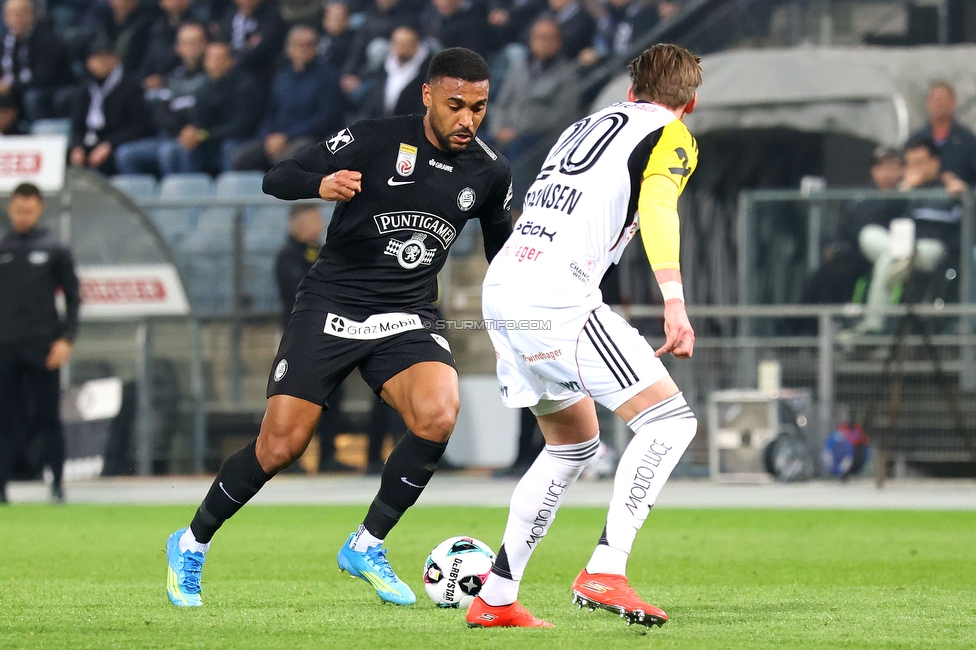 Sturm Graz - LASK
Oesterreichische Fussball Bundesliga, 28. Runde, SK Sturm Graz - LASK, Stadion Graz-Liebenau, 22.04.2026. 

Foto zeigt Maurice Maximilian Malone (Sturm)
