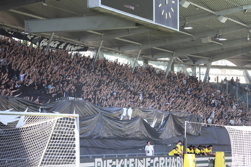 Sturm Graz - Austria Wien
Oesterreichische Fussball Bundesliga, 29. Runde, SK Sturm Graz - FK Austria Wien, Stadion Graz-Liebenau, 26.04.2026. Foto zeigt Fans von Sturm mit einer Choreografie
Schlüsselwörter: brigata