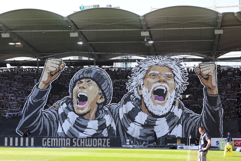 Sturm Graz - Austria Wien
Oesterreichische Fussball Bundesliga, 29. Runde, SK Sturm Graz - FK Austria Wien, Stadion Graz-Liebenau, 26.04.2026. Foto zeigt Fans von Sturm mit einer Choreografie
Schlüsselwörter: brigata