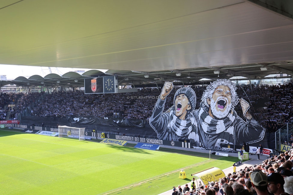 Sturm Graz - Austria Wien
Oesterreichische Fussball Bundesliga, 29. Runde, SK Sturm Graz - FK Austria Wien, Stadion Graz-Liebenau, 26.04.2026. Foto zeigt Fans von Sturm mit einer Choreografie
Schlüsselwörter: brigata