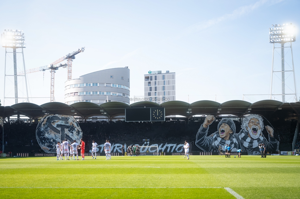 Sturm Graz - Austria Wien
Oesterreichische Fussball Bundesliga, 29. Runde, SK Sturm Graz - FK Austria Wien, Stadion Graz-Liebenau, 26.04.2026. Foto zeigt Fans von Sturm mit einer Choreografie
Schlüsselwörter: brigata