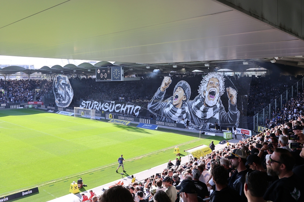 Sturm Graz - Austria Wien
Oesterreichische Fussball Bundesliga, 29. Runde, SK Sturm Graz - FK Austria Wien, Stadion Graz-Liebenau, 26.04.2026. Foto zeigt Fans von Sturm mit einer Choreografie
Schlüsselwörter: brigata