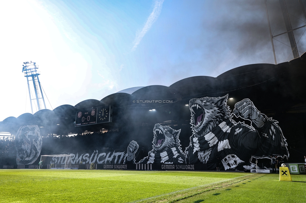 Sturm Graz - Austria Wien
Oesterreichische Fussball Bundesliga, 29. Runde, SK Sturm Graz - FK Austria Wien, Stadion Graz-Liebenau, 26.04.2026. Foto zeigt Fans von Sturm mit einer Choreografie
Schlüsselwörter: brigata