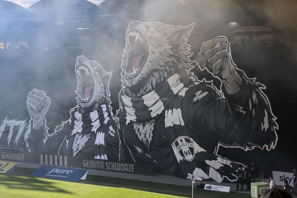 Sturm Graz - Austria Wien
Oesterreichische Fussball Bundesliga, 29. Runde, SK Sturm Graz - FK Austria Wien, Stadion Graz-Liebenau, 26.04.2026. Foto zeigt Fans von Sturm mit einer Choreografie
Schlüsselwörter: brigata