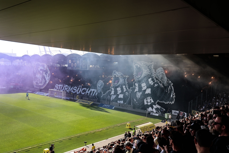 Sturm Graz - Austria Wien
Oesterreichische Fussball Bundesliga, 29. Runde, SK Sturm Graz - FK Austria Wien, Stadion Graz-Liebenau, 26.04.2026. Foto zeigt Fans von Sturm mit einer Choreografie
Schlüsselwörter: brigata