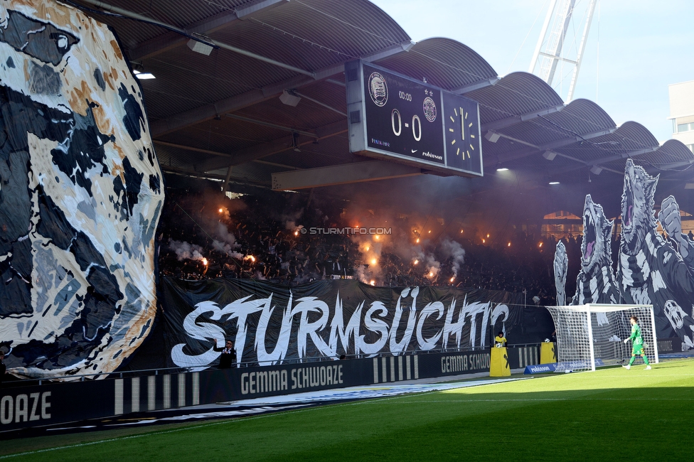 Sturm Graz - Austria Wien
Oesterreichische Fussball Bundesliga, 29. Runde, SK Sturm Graz - FK Austria Wien, Stadion Graz-Liebenau, 26.04.2026. Foto zeigt Fans von Sturm mit einer Choreografie
Schlüsselwörter: brigata