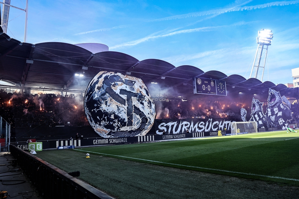 Sturm Graz - Austria Wien
Oesterreichische Fussball Bundesliga, 29. Runde, SK Sturm Graz - FK Austria Wien, Stadion Graz-Liebenau, 26.04.2026. Foto zeigt Fans von Sturm mit einer Choreografie
Schlüsselwörter: brigata