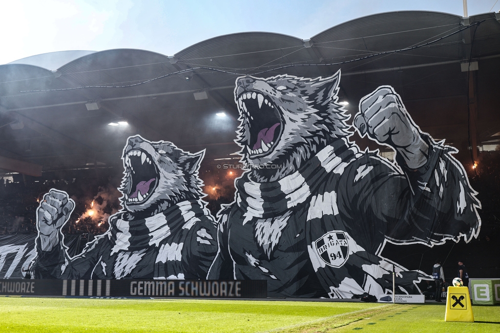 Sturm Graz - Austria Wien
Oesterreichische Fussball Bundesliga, 29. Runde, SK Sturm Graz - FK Austria Wien, Stadion Graz-Liebenau, 26.04.2026. Foto zeigt Fans von Sturm mit einer Choreografie
Schlüsselwörter: brigata