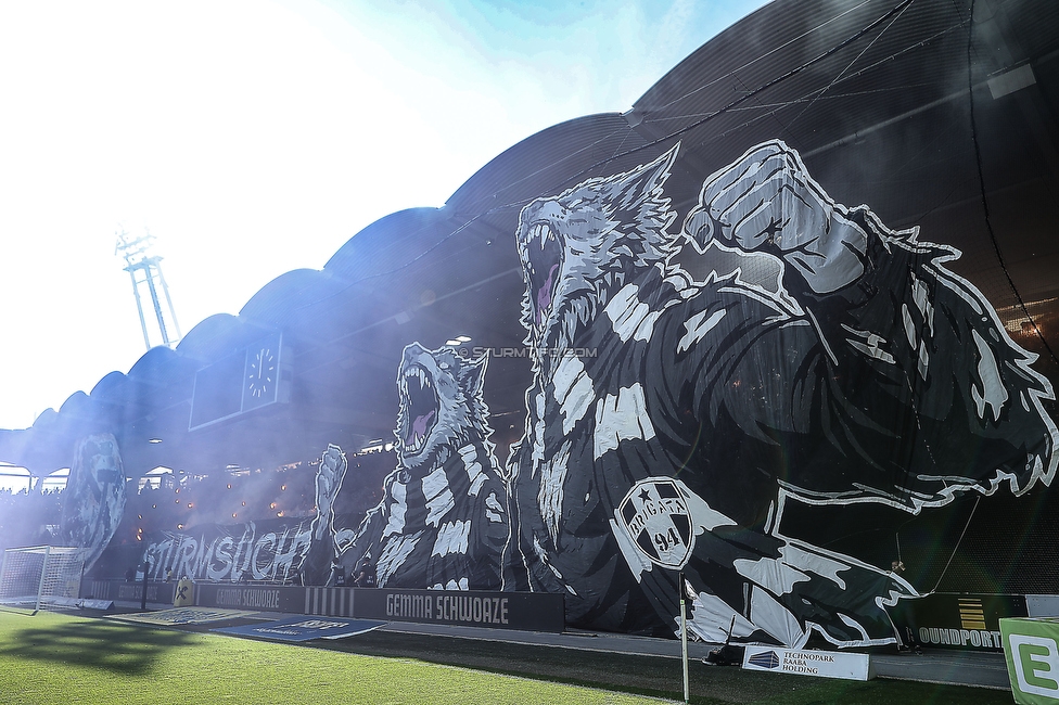 Sturm Graz - Austria Wien
Oesterreichische Fussball Bundesliga, 29. Runde, SK Sturm Graz - FK Austria Wien, Stadion Graz-Liebenau, 26.04.2026. Foto zeigt Fans von Sturm mit einer Choreografie
Schlüsselwörter: brigata