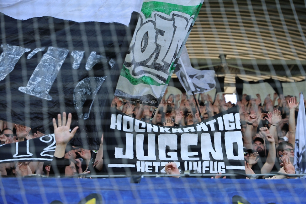 Sturm Graz - Austria Wien
Oesterreichische Fussball Bundesliga, 29. Runde, SK Sturm Graz - FK Austria Wien, Stadion Graz-Liebenau, 26.04.2026. 

Foto zeigt Fans von Sturm
Schlüsselwörter: jewels