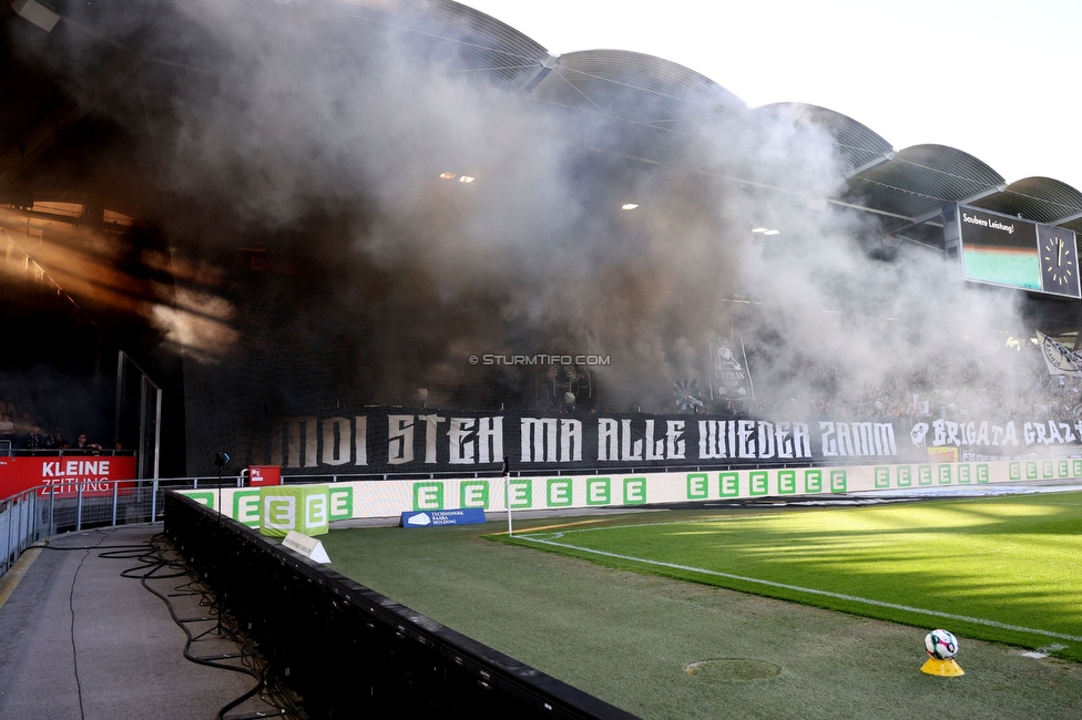 Sturm Graz - Austria Wien
Oesterreichische Fussball Bundesliga, 29. Runde, SK Sturm Graz - FK Austria Wien, Stadion Graz-Liebenau, 26.04.2026. 

Foto zeigt Fans von Sturm mit einer Choreografie
Schlüsselwörter: bastion jewels repression