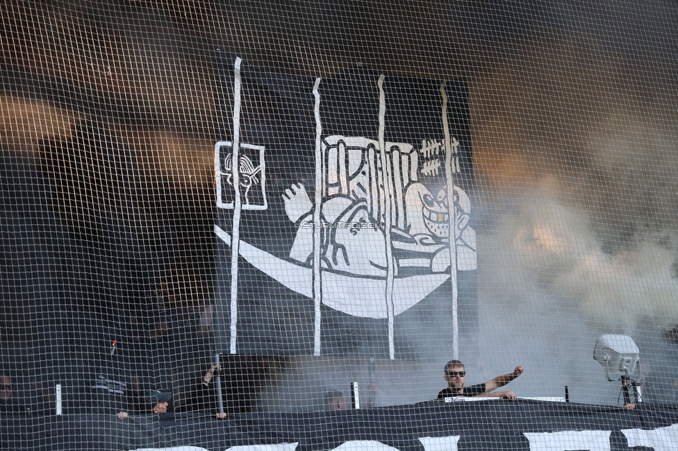 Sturm Graz - Austria Wien
Oesterreichische Fussball Bundesliga, 29. Runde, SK Sturm Graz - FK Austria Wien, Stadion Graz-Liebenau, 26.04.2026. Foto zeigt Fans von Sturm mit einer Choreografie
Schlüsselwörter: bastion jewels repression