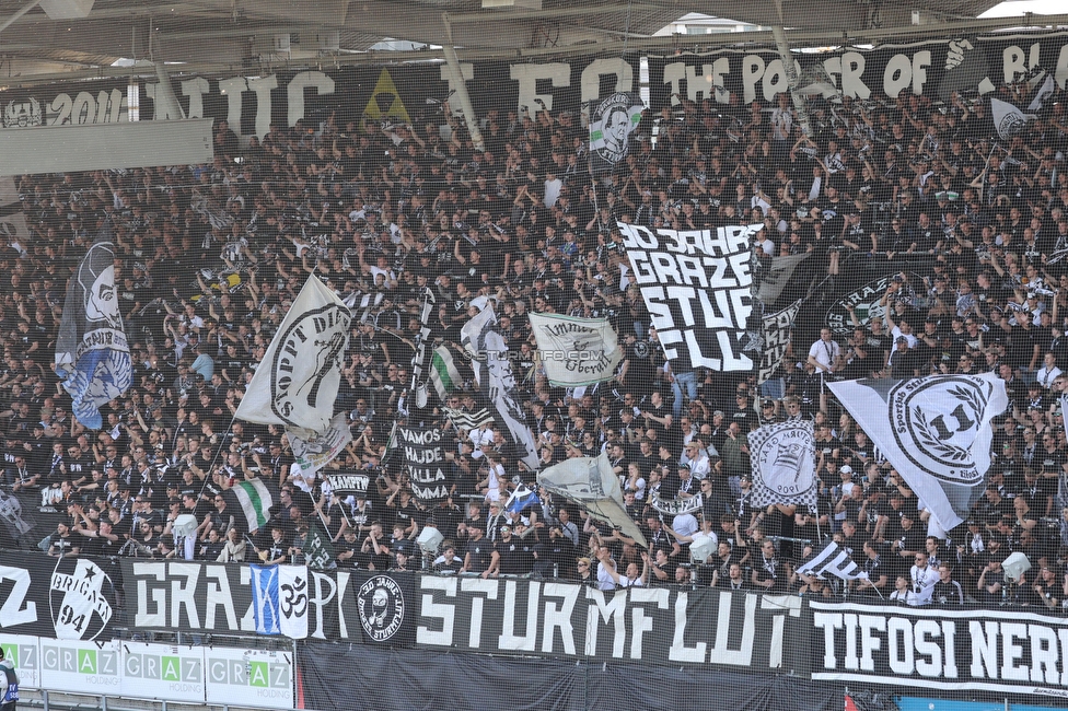 Sturm Graz - Austria Wien
Oesterreichische Fussball Bundesliga, 29. Runde, SK Sturm Graz - FK Austria Wien, Stadion Graz-Liebenau, 26.04.2026. Foto zeigt Fans von Sturm
Schlüsselwörter: sturmflut