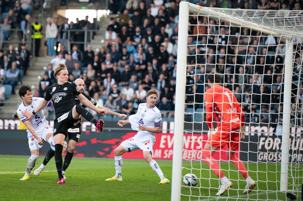 Sturm Graz - Austria Wien
Oesterreichische Fussball Bundesliga, 29. Runde, SK Sturm Graz - FK Austria Wien, Stadion Graz-Liebenau, 26.04.2026. 

Foto zeigt Paul-Friedrich Koller (Sturm)
Schlüsselwörter: torjubel