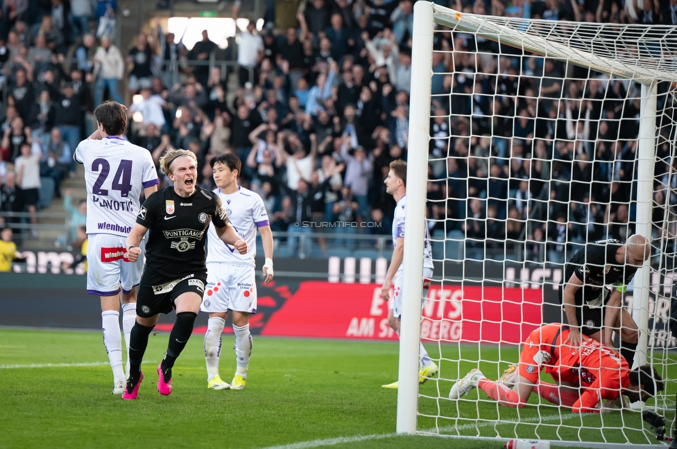 Sturm Graz - Austria Wien
Oesterreichische Fussball Bundesliga, 29. Runde, SK Sturm Graz - FK Austria Wien, Stadion Graz-Liebenau, 26.04.2026. Foto zeigt Paul-Friedrich Koller (Sturm)
Schlüsselwörter: torjubel