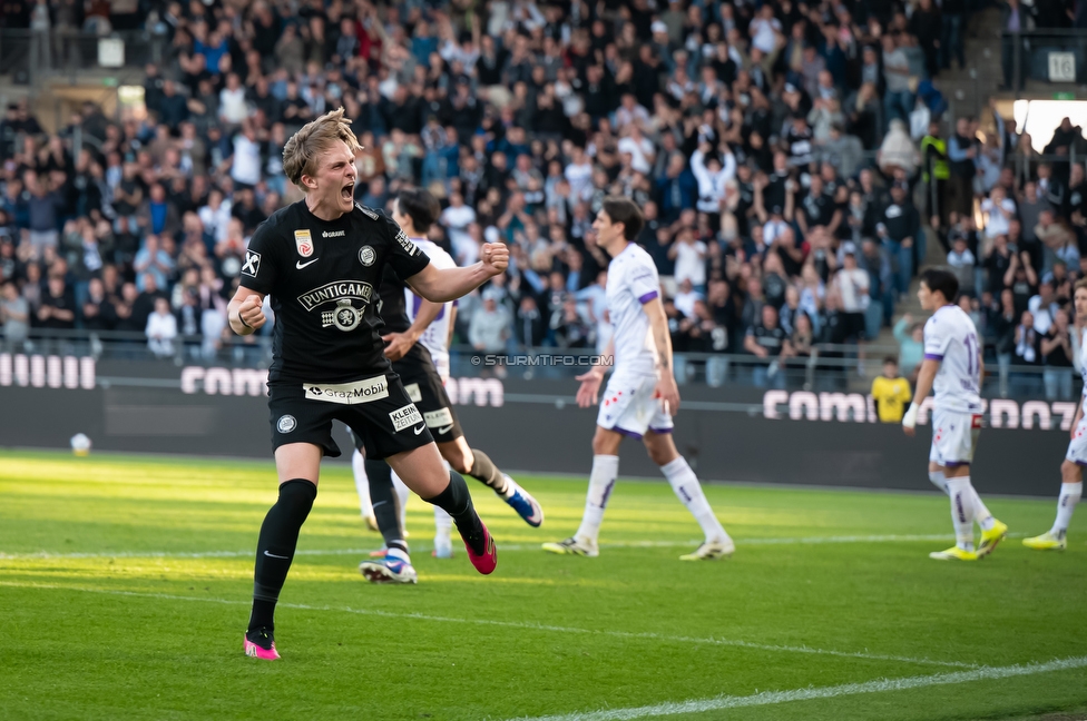 Sturm Graz - Austria Wien
Oesterreichische Fussball Bundesliga, 29. Runde, SK Sturm Graz - FK Austria Wien, Stadion Graz-Liebenau, 26.04.2026. Foto zeigt Paul-Friedrich Koller (Sturm)
Schlüsselwörter: torjubel
