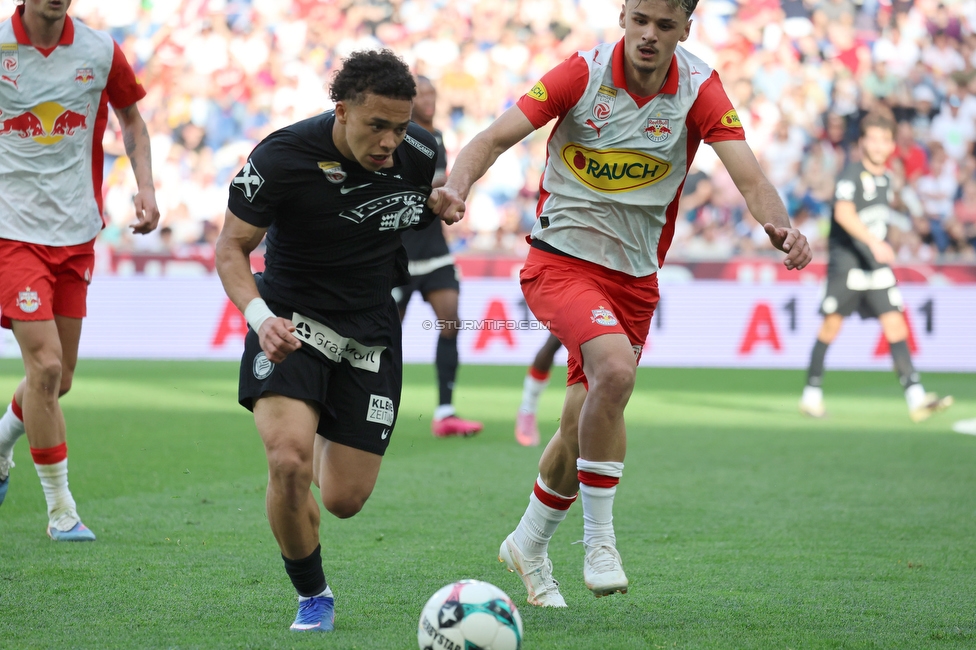 RB Salzburg - Sturm Graz
Oesterreichische Fussball Bundesliga, 30. Runde, FC RB Salzburg - SK Sturm Graz, Stadion Wals-Siezenheim, 03.05.2026.

Foto zeigt Jacob Peter Hoedl (Sturm)
