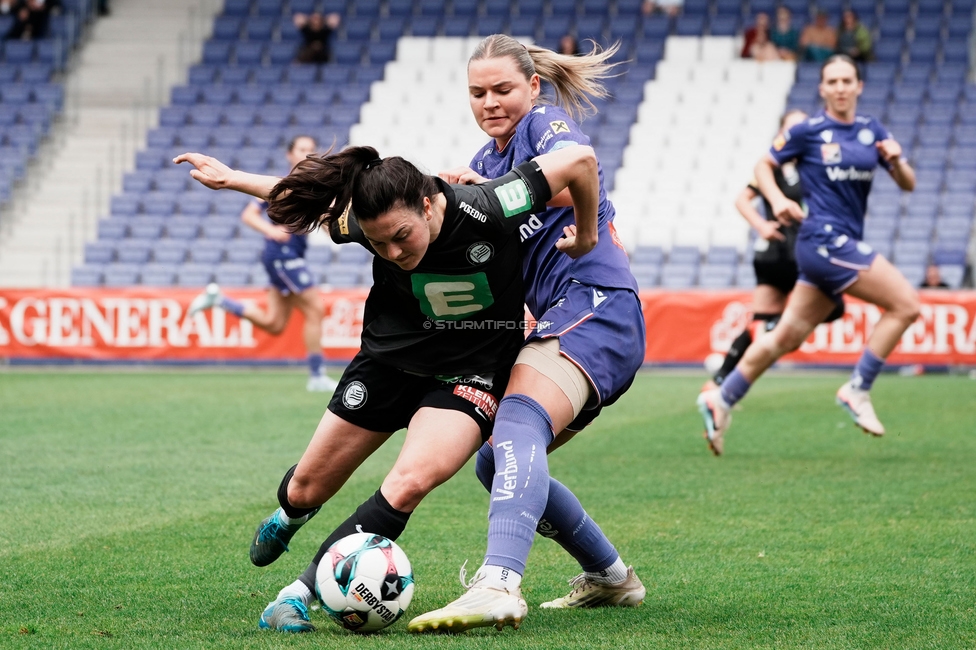 Austria Wien - Sturm Damen
OEFB Frauen Bundesliga, 3. Runde Play-Off, FK Austria Wien - SK Sturm Graz Damen, Generali Arena Wien, 09.05.2026. Foto zeigt Zala Kustrin (Sturm Damen)
