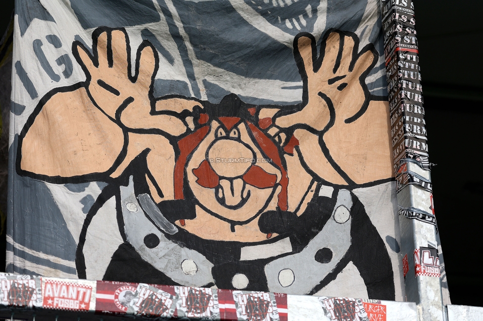 Hartberg - Sturm Graz
Oesterreichische Fussball Bundesliga, 31. Runde, TSV Hartberg - SK Sturm Graz, Profertil Arena Hartberg, 10.05.2026. Foto zeigt Fans von Sturm
